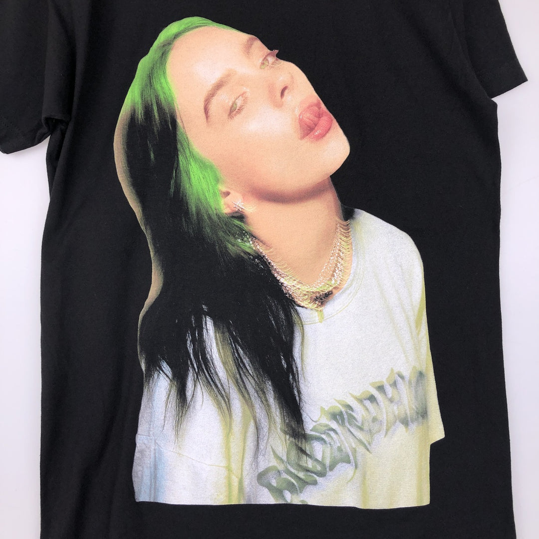 BILLIE EILISH Billie Eilish Band T-shirt Band T Men's M size cotton black type Vintage Second Hand