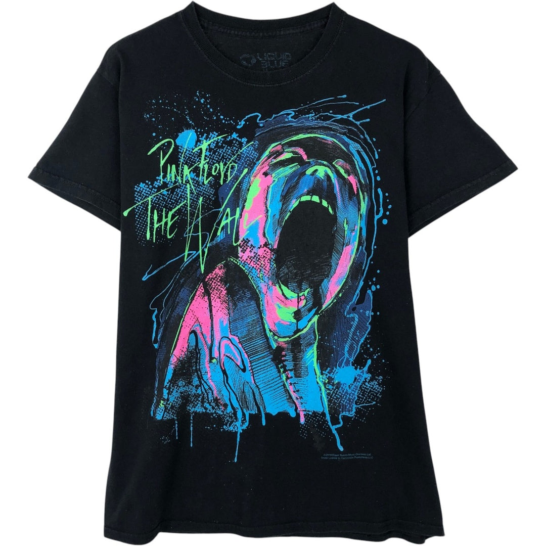 Liquid Blue Pink Floyd band t-shirt, men's size M (approx.) cotton black type Vintage Second Hand