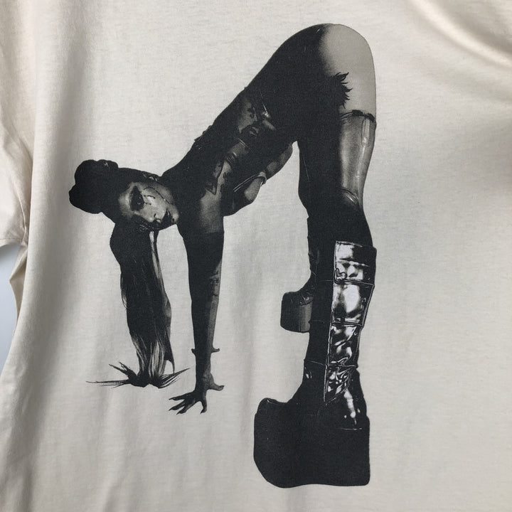 LADY GAGA band T-shirt, men's size L cotton unbleached Vintage Second Hand