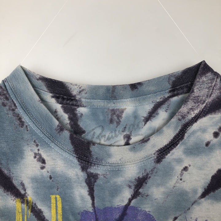 BRAVADO Guns N' Roses Tie-Dye Pattern Band T-Shirt (Men's XL equivalent) unclear Blue type light blue Vintage Second Hand