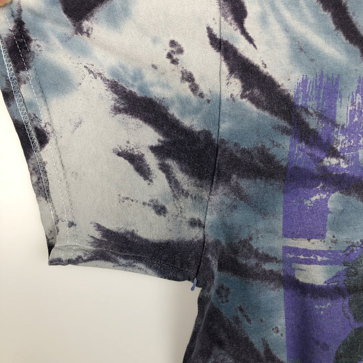 BRAVADO Guns N' Roses Tie-Dye Pattern Band T-Shirt (Men's XL equivalent) unclear Blue type light blue Vintage Second Hand