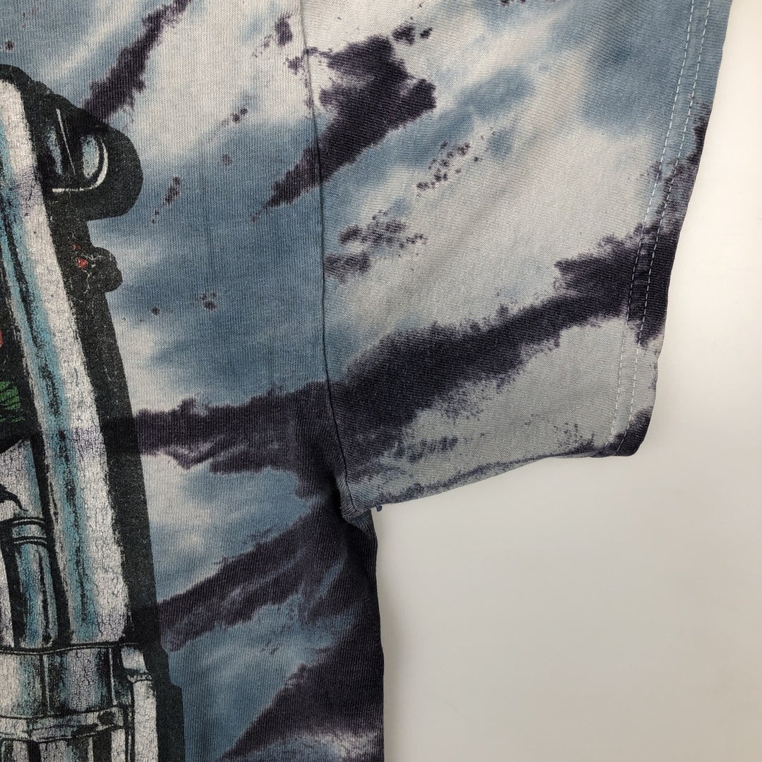 BRAVADO Guns N' Roses Tie-Dye Pattern Band T-Shirt (Men's XL equivalent) unclear Blue type light blue Vintage Second Hand