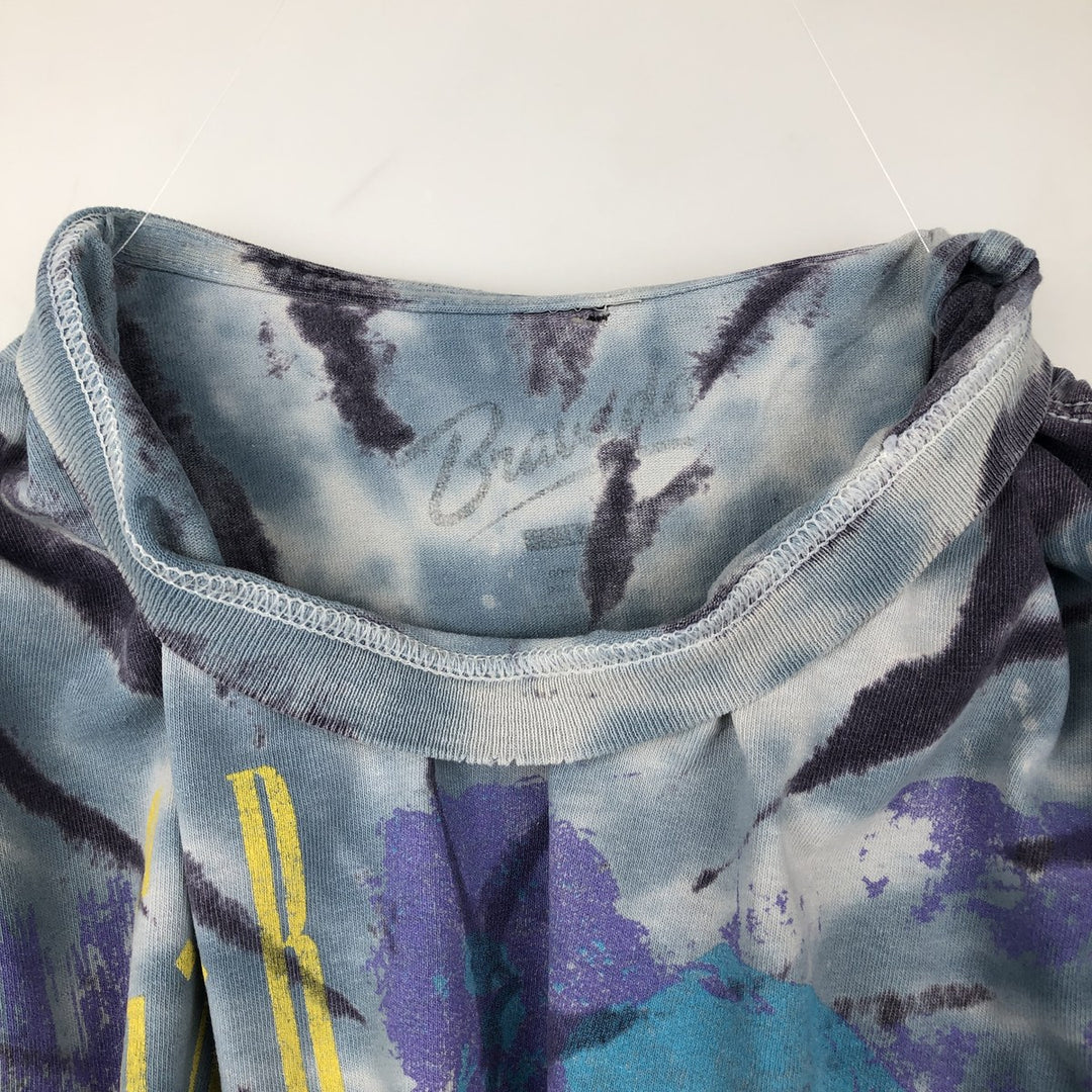 BRAVADO Guns N' Roses Tie-Dye Pattern Band T-Shirt (Men's XL equivalent) unclear Blue type light blue Vintage Second Hand