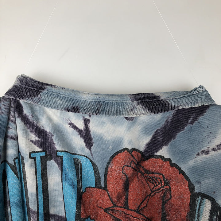 BRAVADO Guns N' Roses Tie-Dye Pattern Band T-Shirt (Men's XL equivalent) unclear Blue type light blue Vintage Second Hand