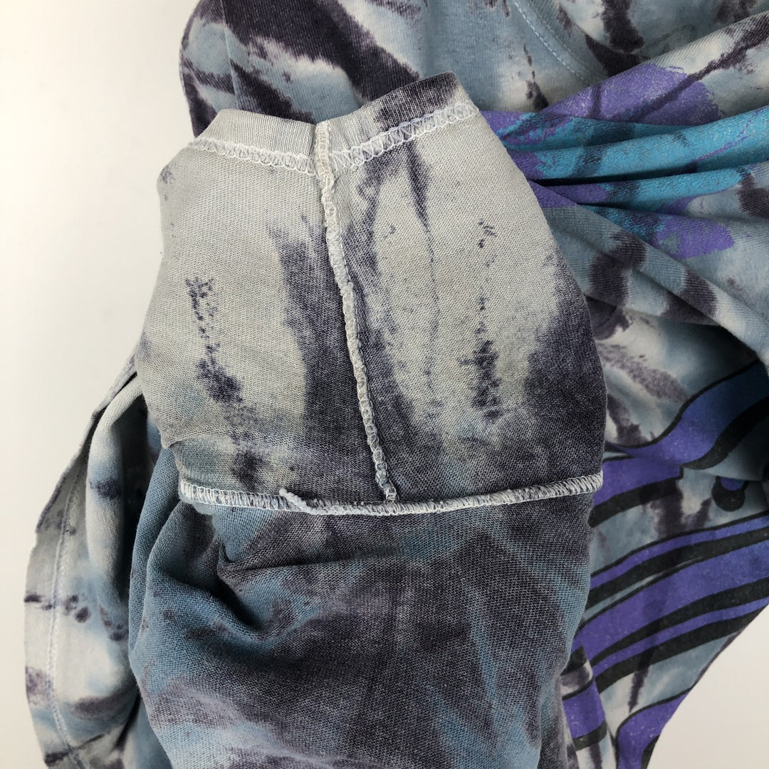 BRAVADO Guns N' Roses Tie-Dye Pattern Band T-Shirt (Men's XL equivalent) unclear Blue type light blue Vintage Second Hand