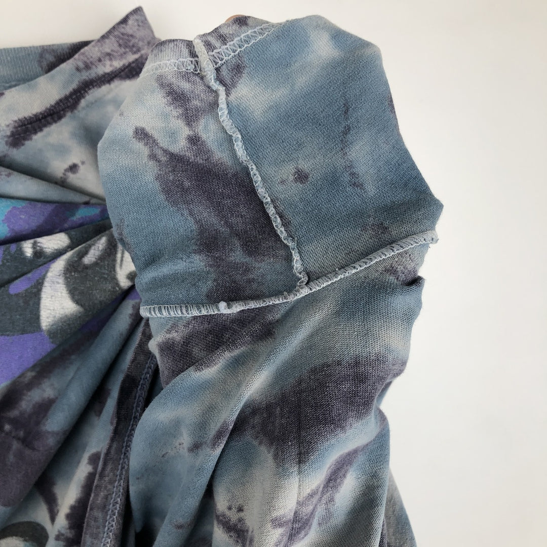BRAVADO Guns N' Roses Tie-Dye Pattern Band T-Shirt (Men's XL equivalent) unclear Blue type light blue Vintage Second Hand