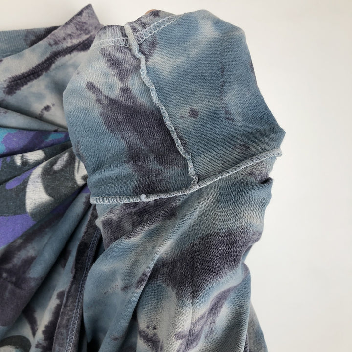 BRAVADO Guns N' Roses Tie-Dye Pattern Band T-Shirt (Men's XL equivalent) unclear Blue type light blue Vintage Second Hand