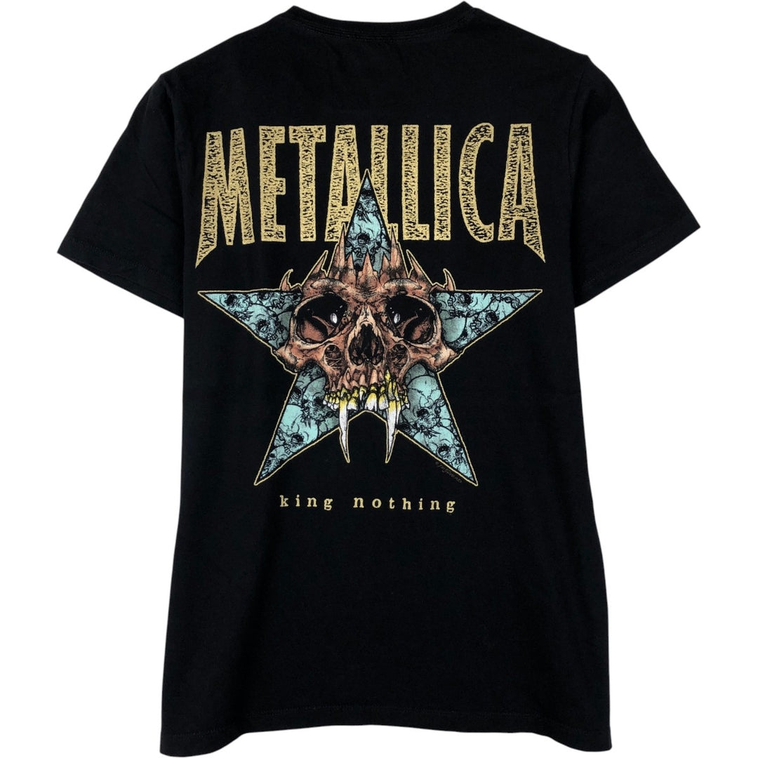 METALLICA Skull Pattern Band T-shirt, Band Tee, Men's XL size unclear black type Vintage Second Hand