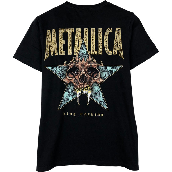 METALLICA Skull Pattern Band T-shirt, Band Tee, Men's XL size unclear black type Vintage Second Hand