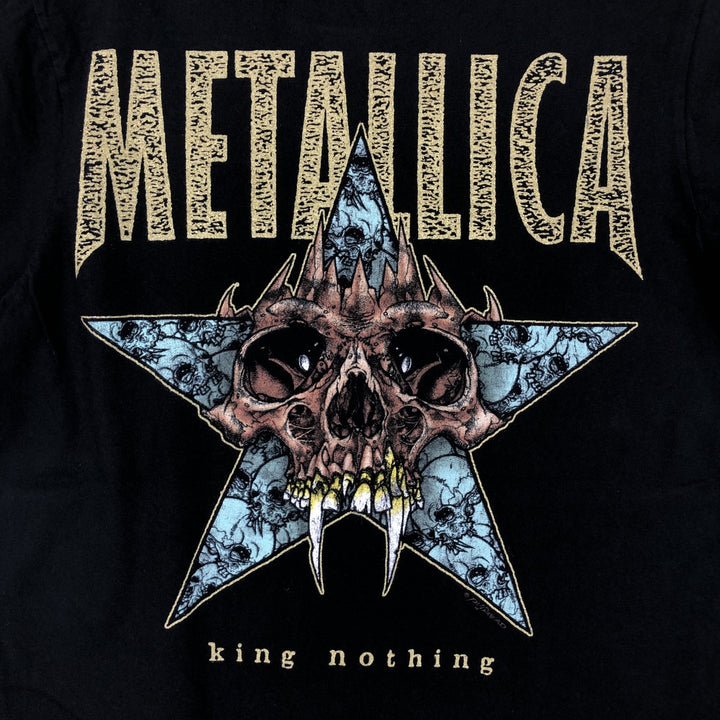 METALLICA Skull Pattern Band T-shirt, Band Tee, Men's XL size unclear black type Vintage Second Hand