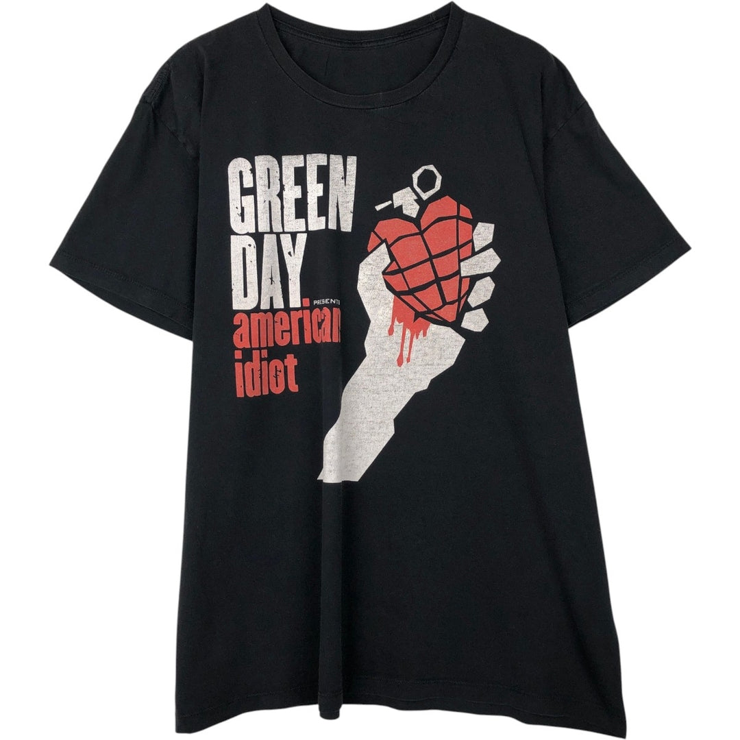 GREEN DAY Green Day Band T-shirt Band T Men's XL size unclear black type Vintage Second Hand