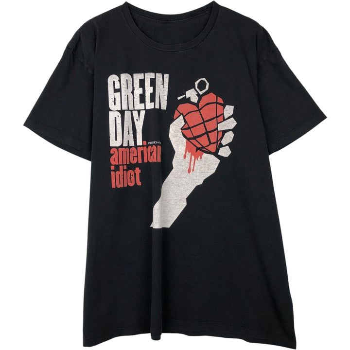 GREEN DAY Green Day Band T-shirt Band T Men's XL size unclear black type Vintage Second Hand