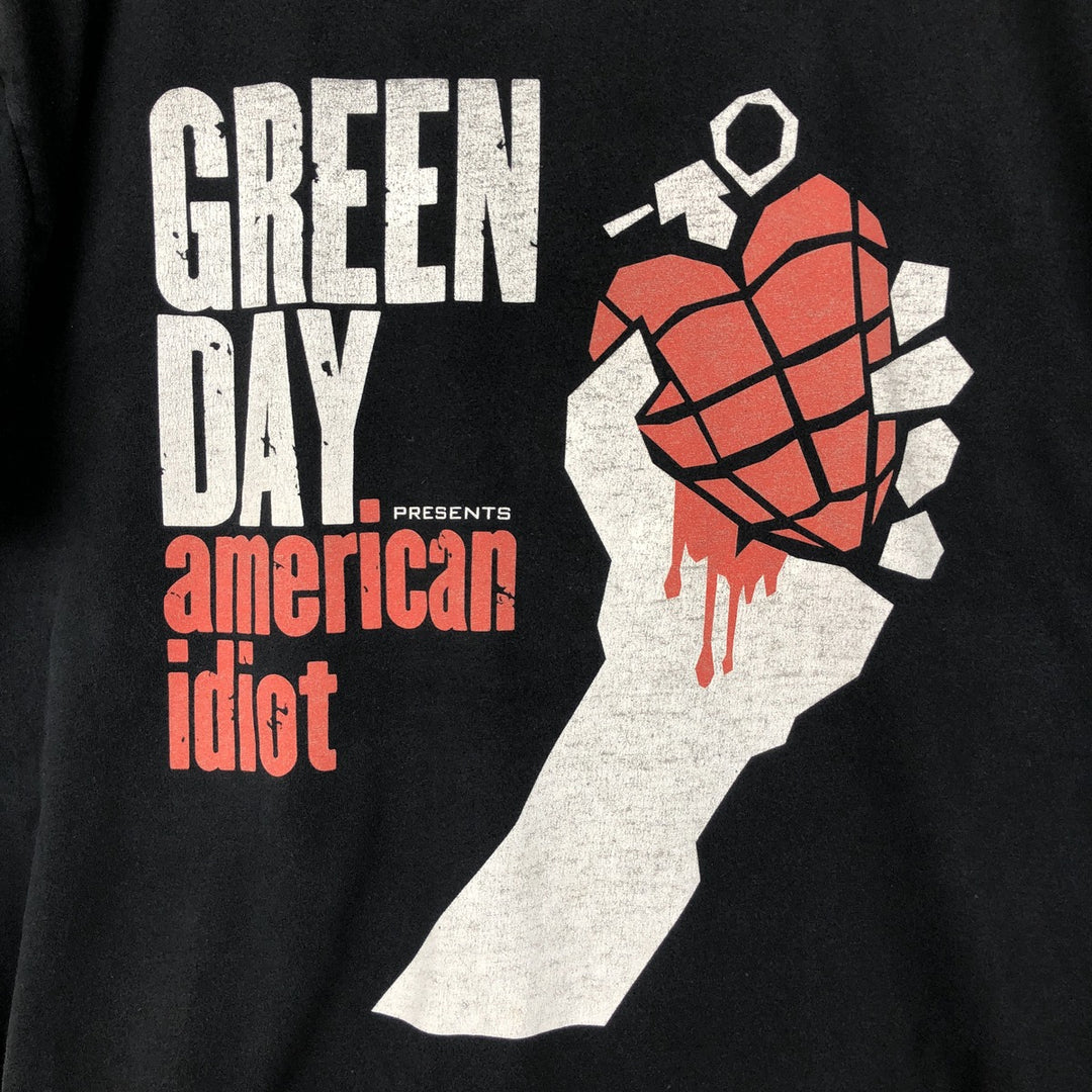 GREEN DAY Green Day Band T-shirt Band T Men's XL size unclear black type Vintage Second Hand