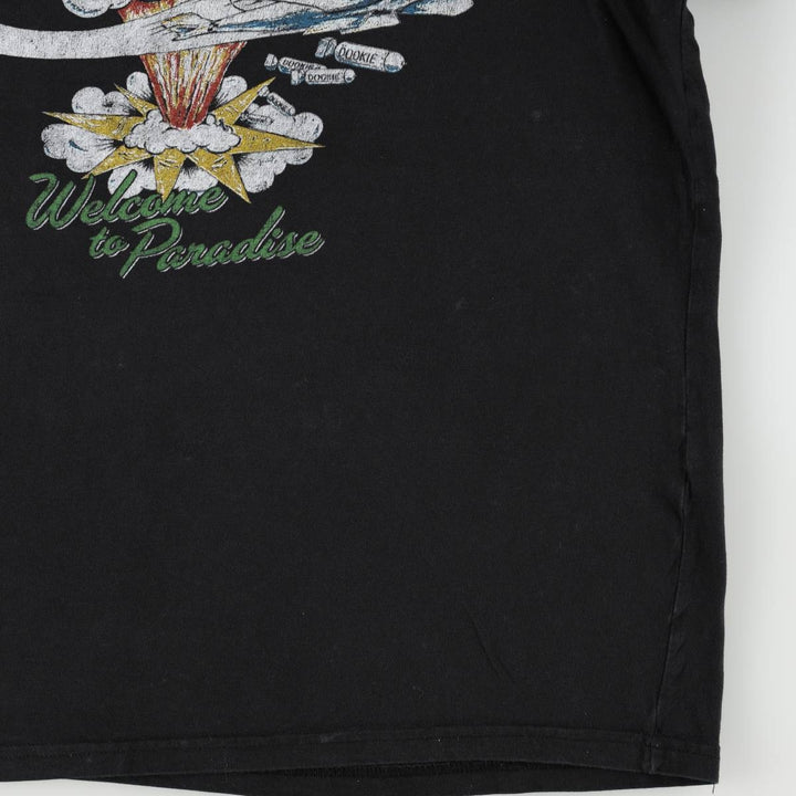 GREEN DAY Green Day Band T-shirt Band T Men's M size cotton black type Vintage Second Hand