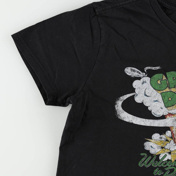 GREEN DAY Green Day Band T-shirt Band T Men's M size cotton black type Vintage Second Hand