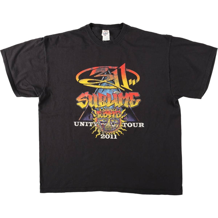 DELTA SUBLIME Band T-shirt, Men's XXL equivalent. cotton black type Vintage Second Hand