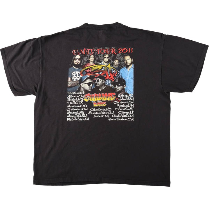 DELTA SUBLIME Band T-shirt, Men's XXL equivalent. cotton black type Vintage Second Hand