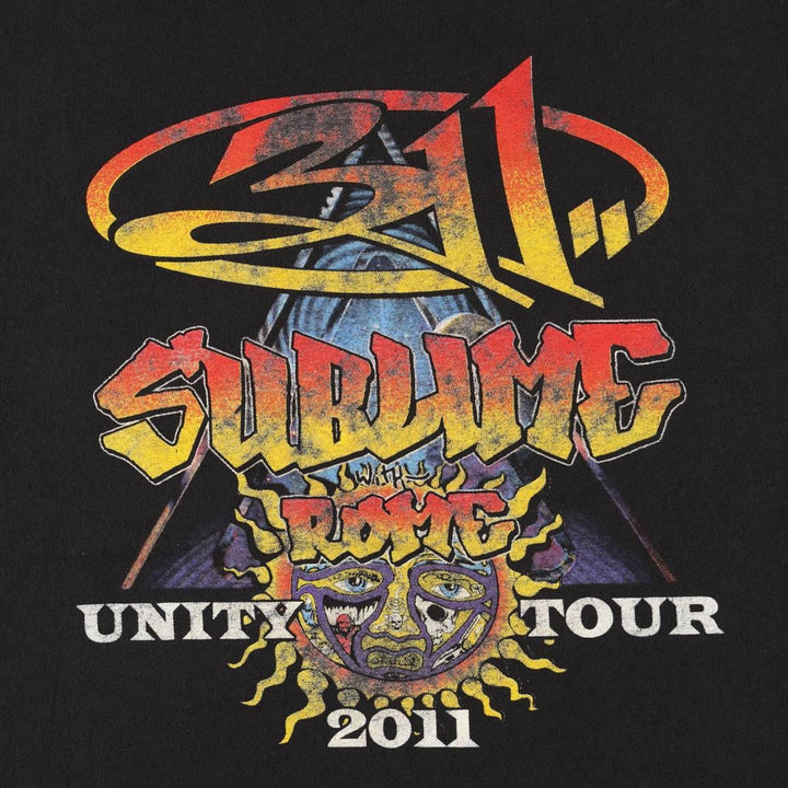 DELTA SUBLIME Band T-shirt, Men's XXL equivalent. cotton black type Vintage Second Hand