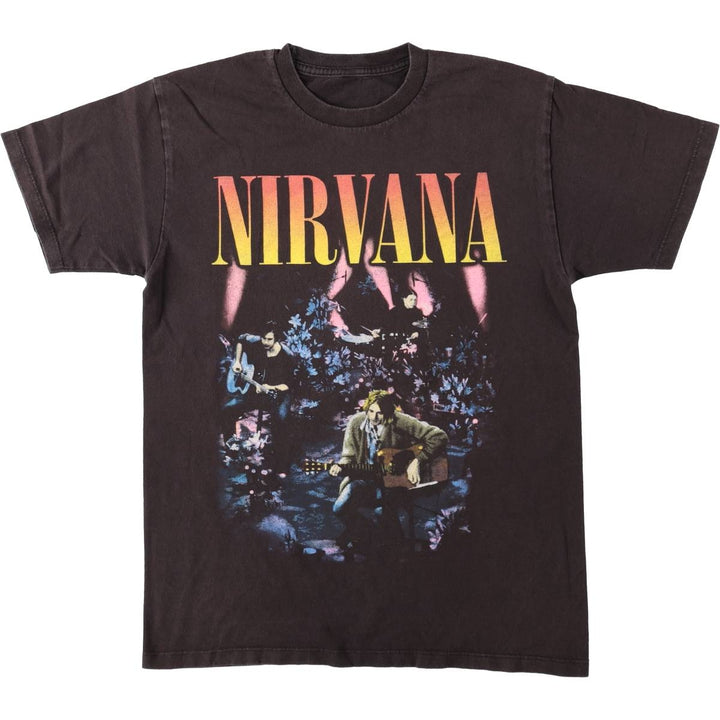 NIRVANA Nirvana Band T-shirt, Band T, Men's XL size unclear black type Vintage Second Hand