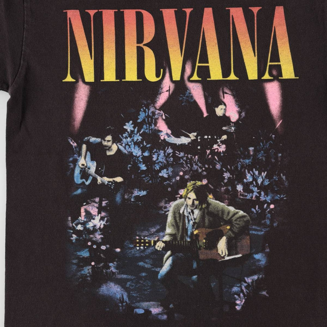 NIRVANA Nirvana Band T-shirt, Band T, Men's XL size unclear black type Vintage Second Hand