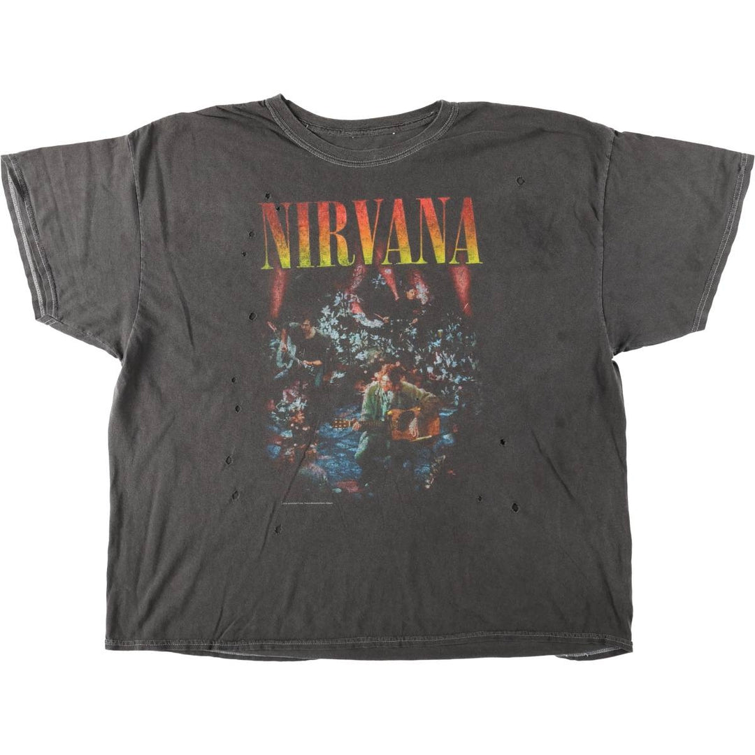NIRVANA Nirvana Band T-shirt, Band T, Men's XL size cotton Charcoal Vintage Second Hand