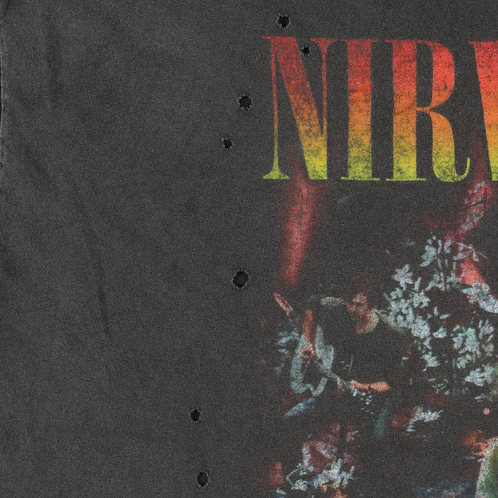 NIRVANA Nirvana Band T-shirt, Band T, Men's XL size cotton Charcoal Vintage Second Hand