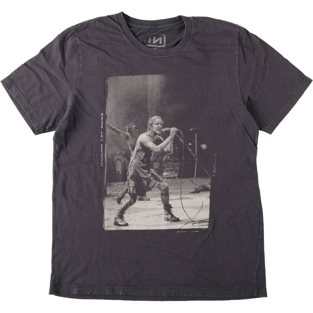 NINE INCHI NAILS Band T-shirt (Men's XL equivalent) cotton black type Vintage Second Hand