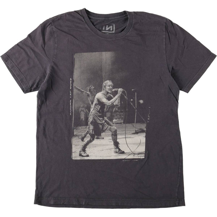 NINE INCHI NAILS Band T-shirt (Men's XL equivalent) cotton black type Vintage Second Hand