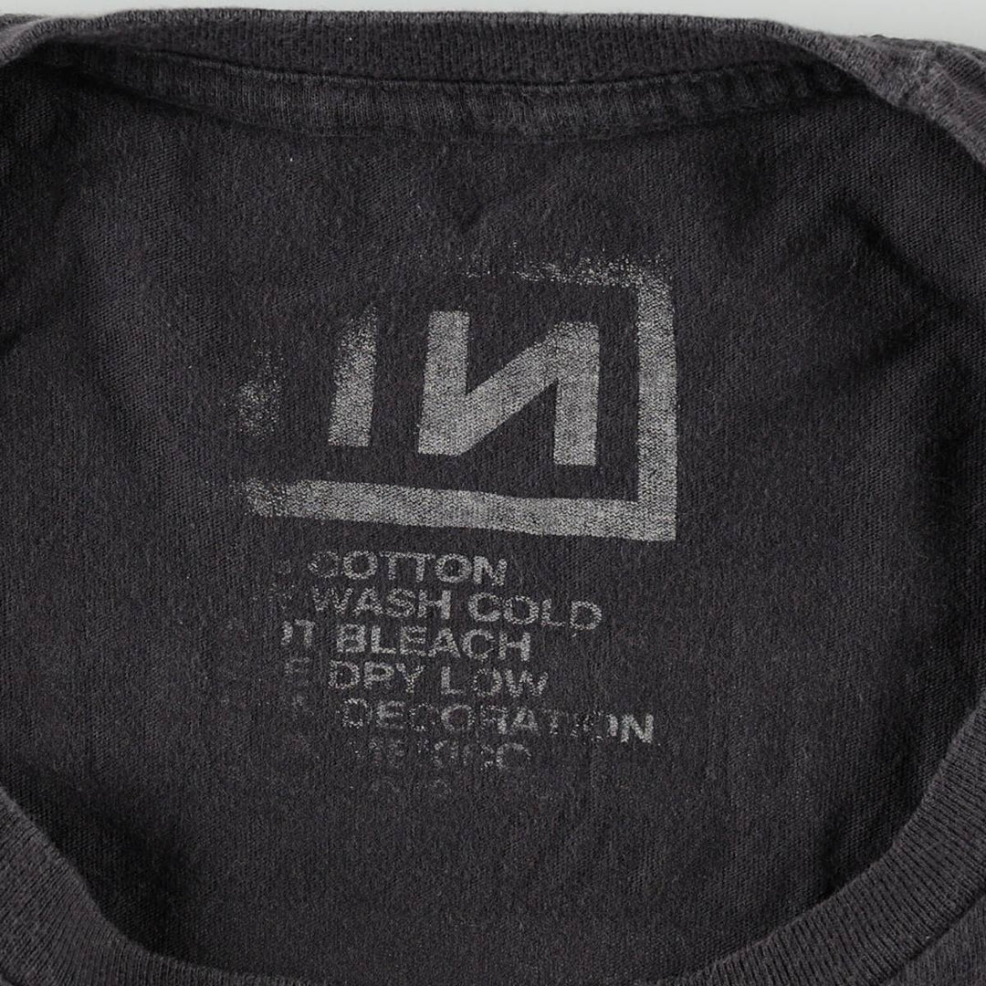 NINE INCHI NAILS Band T-shirt (Men's XL equivalent) cotton black type Vintage Second Hand