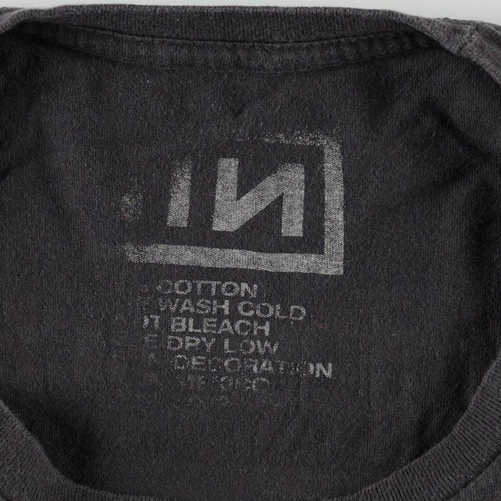 NINE INCHI NAILS Band T-shirt (Men's XL equivalent) cotton black type Vintage Second Hand