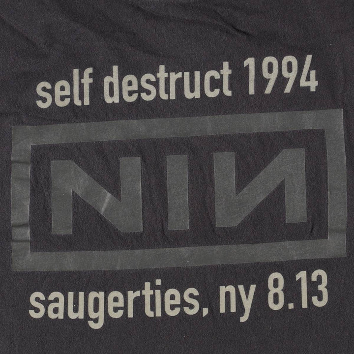 NINE INCHI NAILS Band T-shirt (Men's XL equivalent) cotton black type Vintage Second Hand