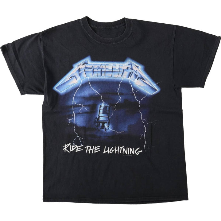METALLICA Metallica Band T-shirt Band T Men's XL size unclear black type Vintage Second Hand
