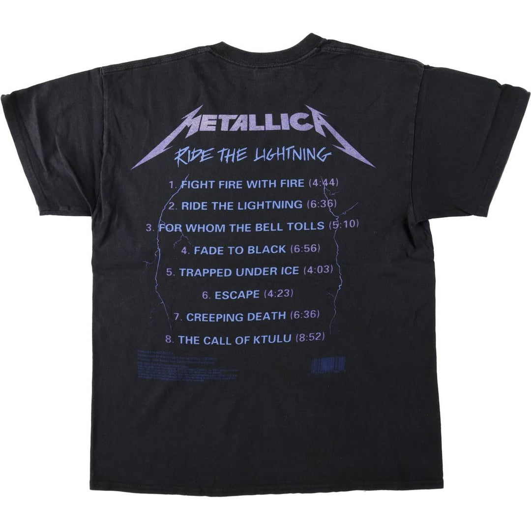 METALLICA Metallica Band T-shirt Band T Men's XL size unclear black type Vintage Second Hand