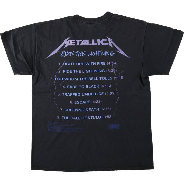METALLICA Metallica Band T-shirt Band T Men's XL size unclear black type Vintage Second Hand
