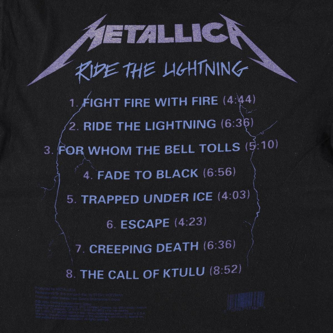 METALLICA Metallica Band T-shirt Band T Men's XL size unclear black type Vintage Second Hand