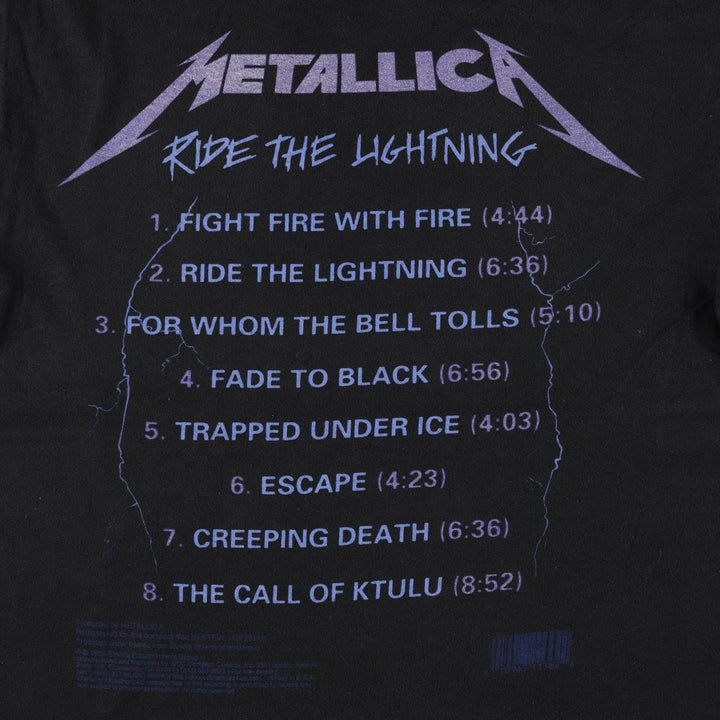 METALLICA Metallica Band T-shirt Band T Men's XL size unclear black type Vintage Second Hand