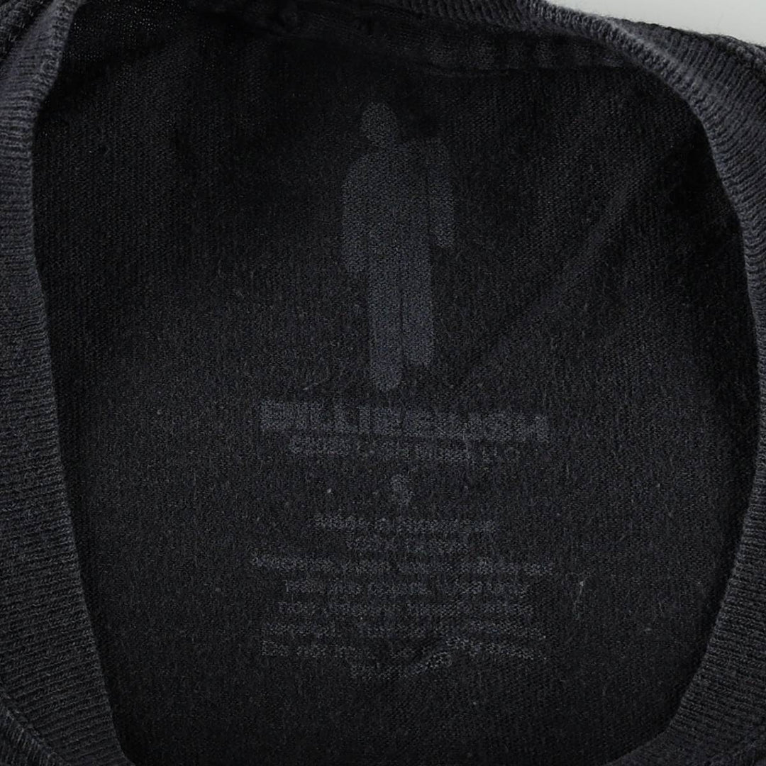 BILLIE EILISH Billie Eilish Band T-shirt Band T Men's S size cotton black type Vintage Second Hand
