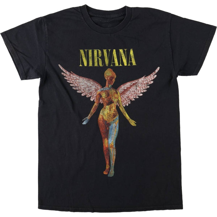 NIRVANA Nirvana Band T-shirt, Band T, Men's S size cotton white type Vintage Second Hand