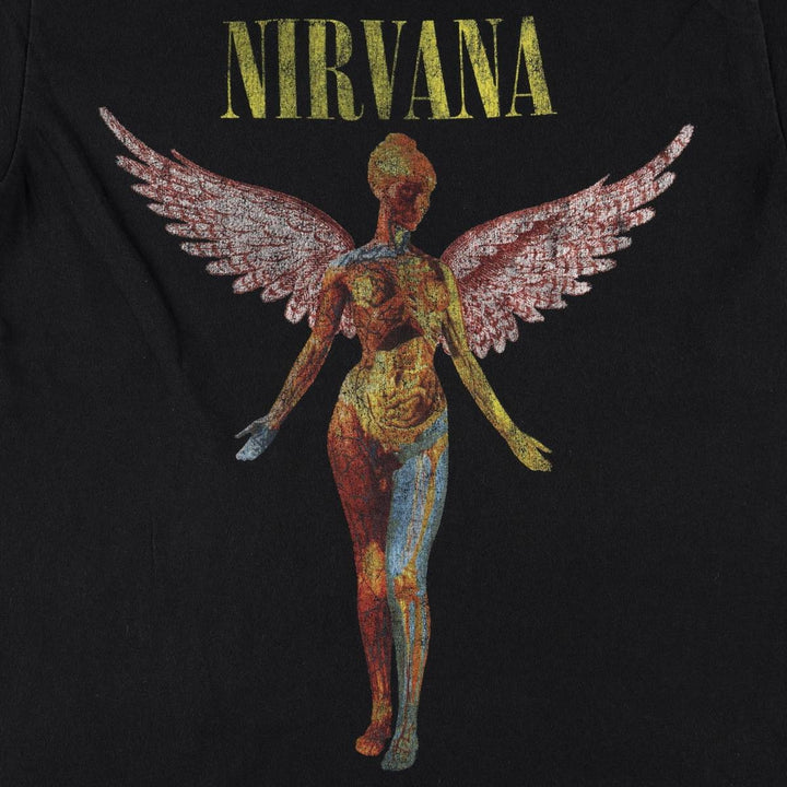 NIRVANA Nirvana Band T-shirt, Band T, Men's S size cotton white type Vintage Second Hand