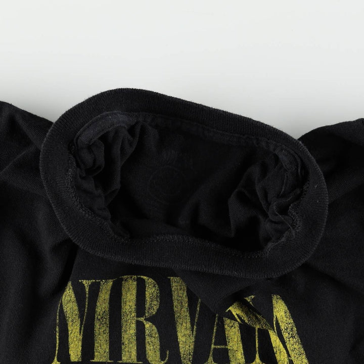 NIRVANA Nirvana Band T-shirt, Band T, Men's S size cotton white type Vintage Second Hand