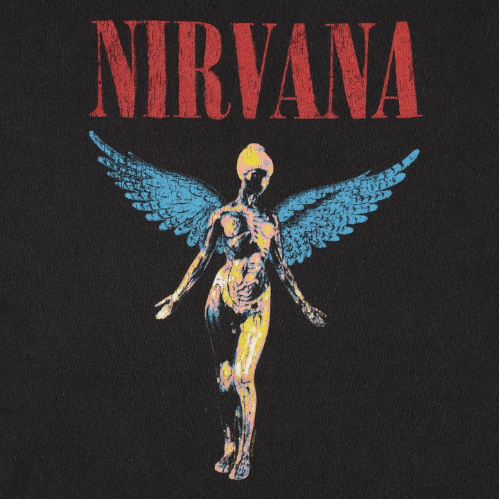 NIRVANA Nirvana Band T-shirt, Band T, Men's XL size cotton black type Vintage Second Hand