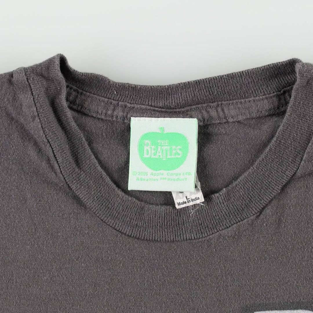 ALSTYLE THE BEATLES Band T-shirt (Men's size L) cotton Charcoal Vintage Second Hand