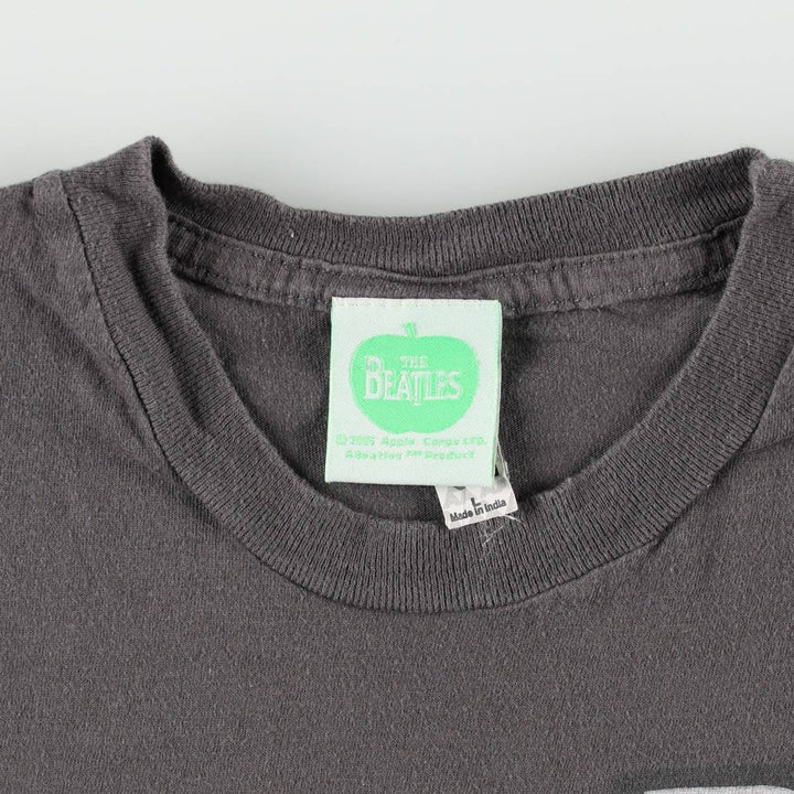 ALSTYLE THE BEATLES Band T-shirt (Men's size L) cotton Charcoal Vintage Second Hand