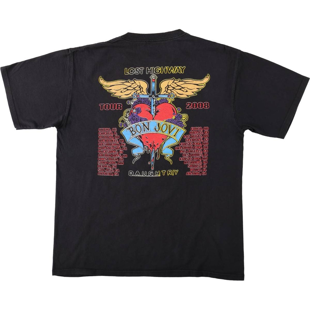 2000'S Bon Jovi band t-shirt, men's size XL equivalent. unclear black type Vintage Second Hand