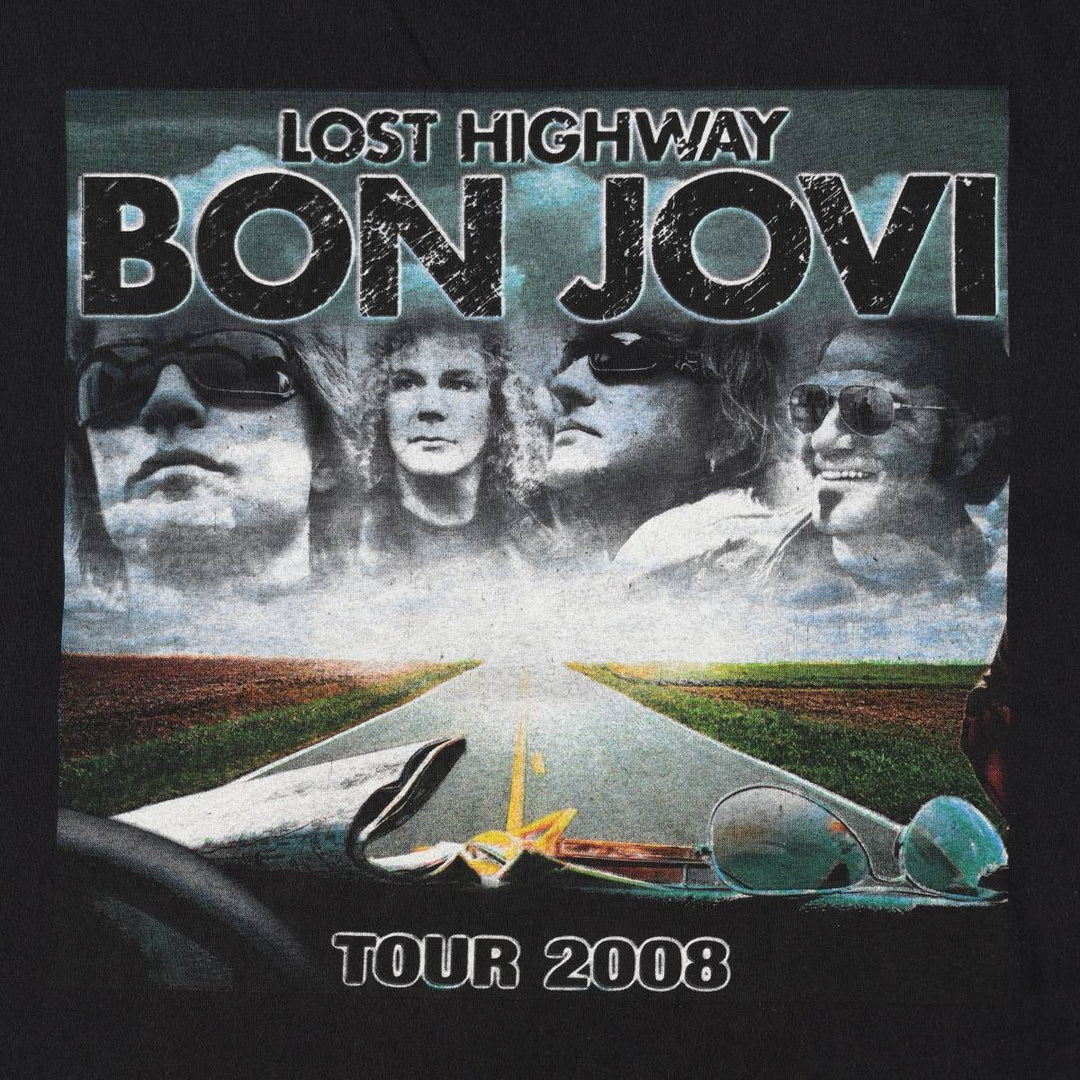 2000'S Bon Jovi band t-shirt, men's size XL equivalent. unclear black type Vintage Second Hand