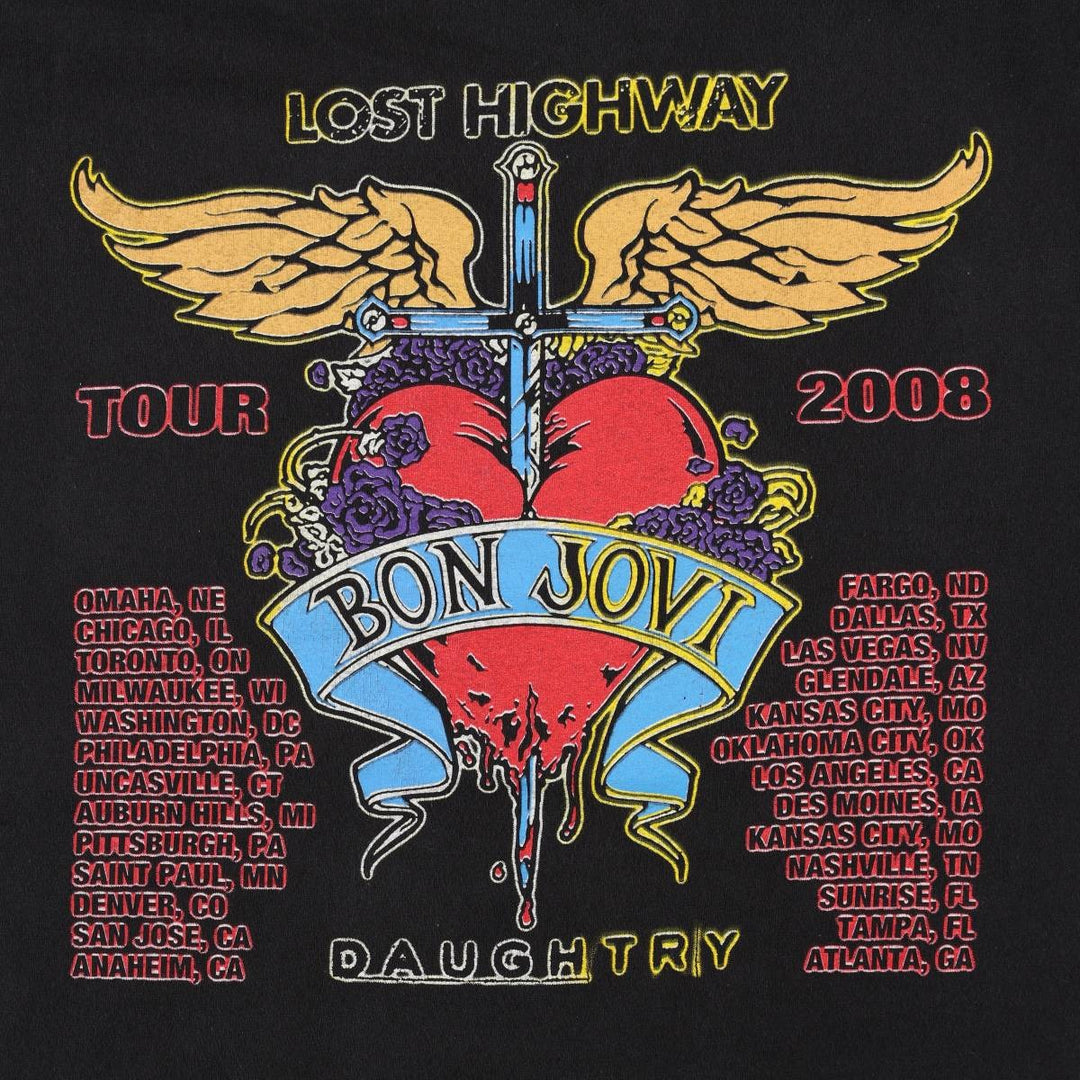 2000'S Bon Jovi band t-shirt, men's size XL equivalent. unclear black type Vintage Second Hand