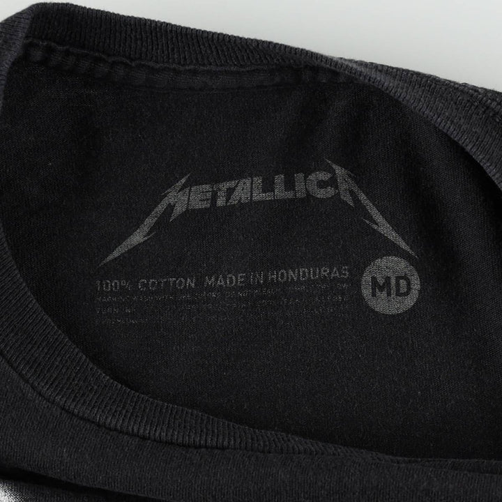 00'S METALLICA Band T-shirt, Band T, Men's M size cotton black type Vintage Second Hand