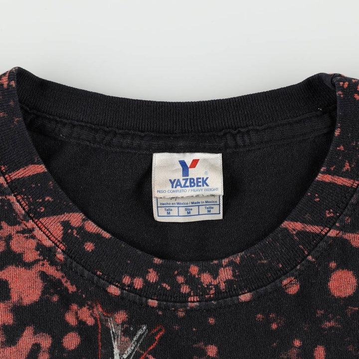 YAZBEK SLAYER All-Over Print Band T-Shirt (Men's Size M) cotton black type Vintage Second Hand