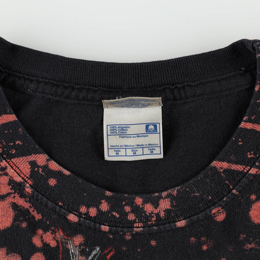 YAZBEK SLAYER All-Over Print Band T-Shirt (Men's Size M) cotton black type Vintage Second Hand