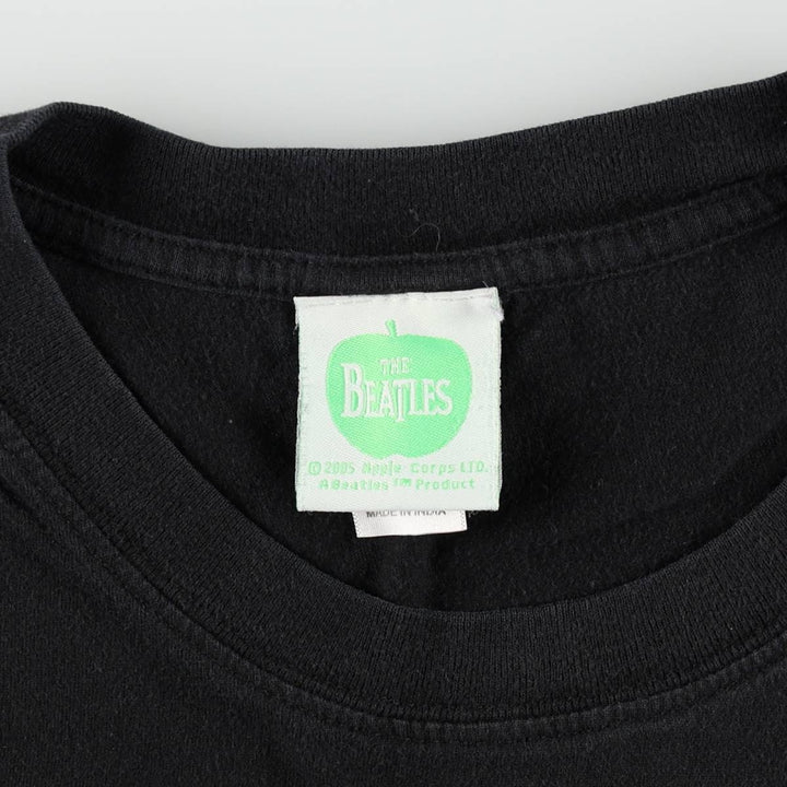 2000'S THE BEATLES ABBEY ROAD Band T-shirt, Men's XL equivalent. cotton black type Vintage Second Hand